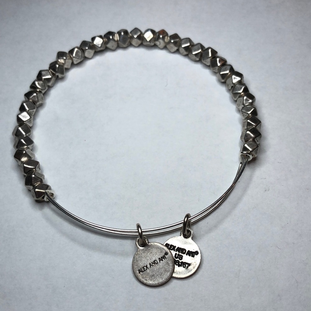 Silver beaded bracelet